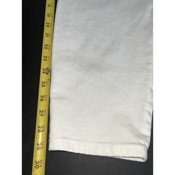 NEW JAG JEANS White Stretch Denim High Rise Pull On Skinny Ankle Sz 14 Waist 34" - Picture 15 of 15